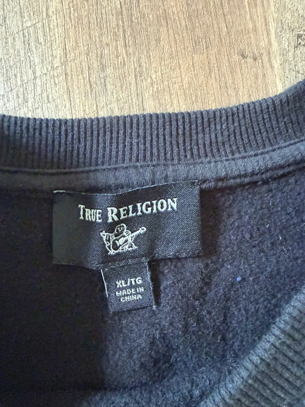 True Religion Brand Jeans Black Crewneck Sweatshirt | Kids XL